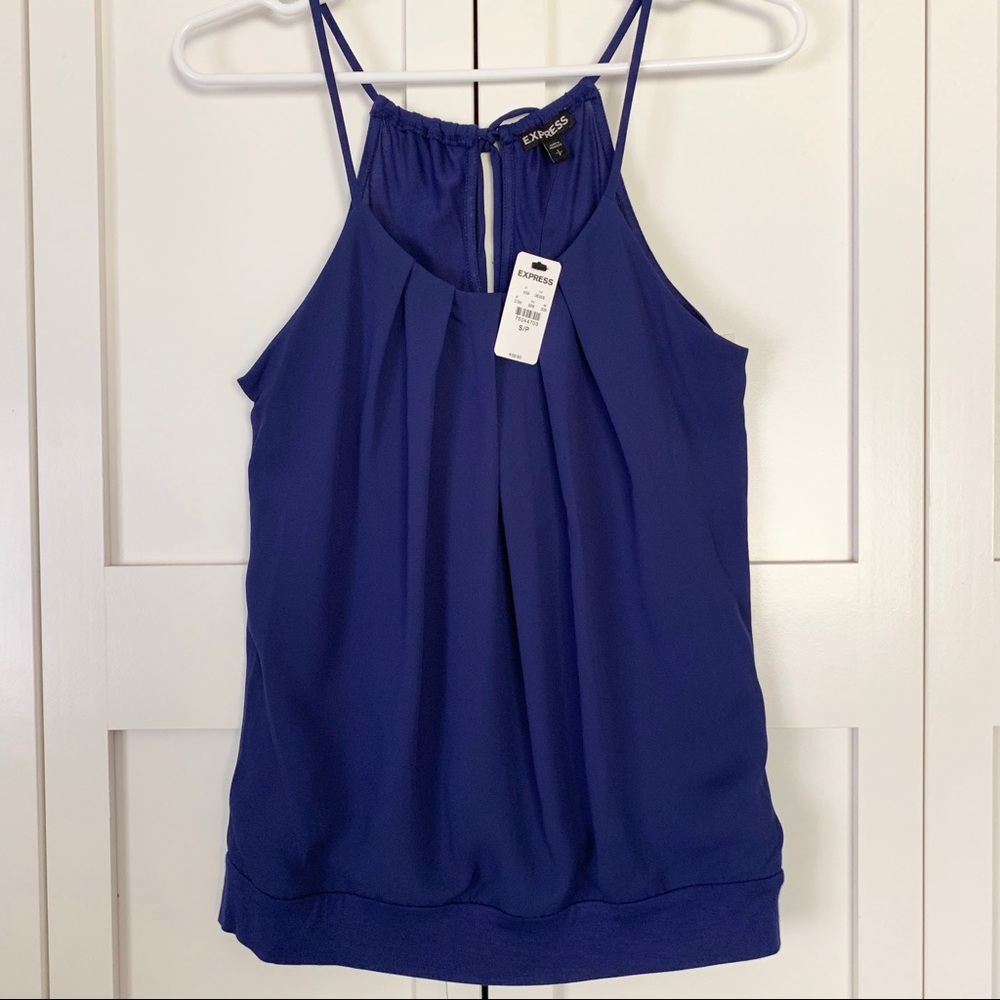 Express Royal Blue Halter Top